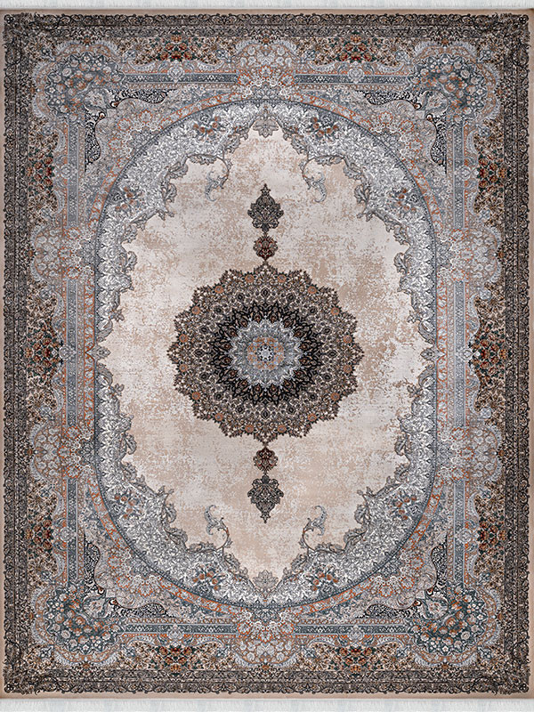 فرش طرح میراث 1200 شانه نخ آکریلیک ویسکوز