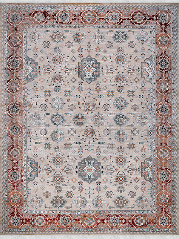 فرش طرح آرتین (سلطان آباد) 1200 شانه نخ آکریلیک ویسکوز