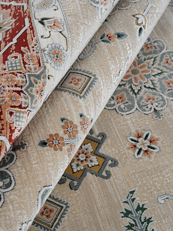 فرش طرح آرتین (سلطان آباد) 1200 شانه نخ آکریلیک ویسکوز